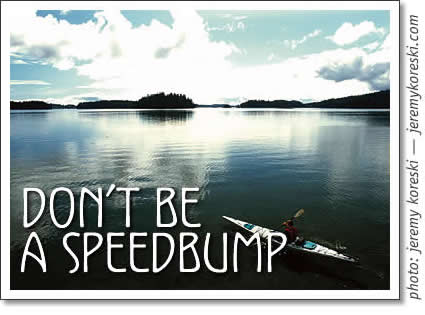 tofino kayaking - don't be a speedbump