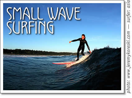 tofino surfing - small wave surfing