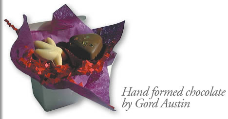 hand formed chocolate by gord austin at chocolate tofino