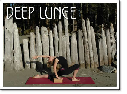 tofino yoga: deep lunge