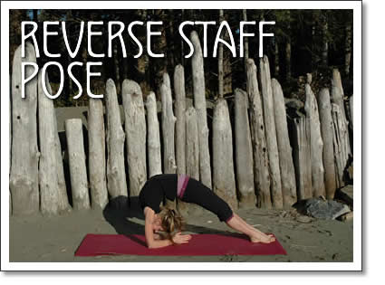 tofino yoga: reverse staff pose