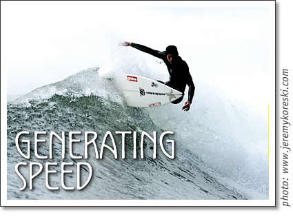 tofino surfing - generating speed