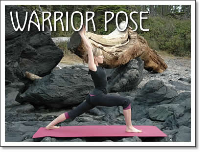 tofino yoga: warrior pose