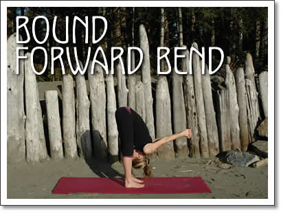 tofino yoga: bound forward bend