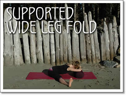 tofino yoga: supported wide leg fold
