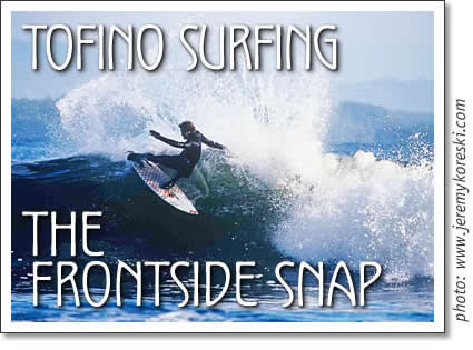 tofino surfing - frontside snap