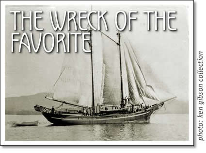 tofino history - the wreck of the favorite