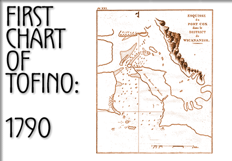 Tofino inlet in a chart by John Meares from 1790