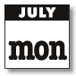 july - mondays