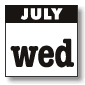 july - wednesdays