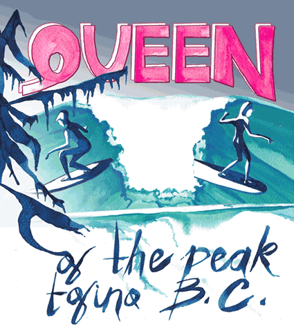 queen of the peak - all women surf comp in tofino